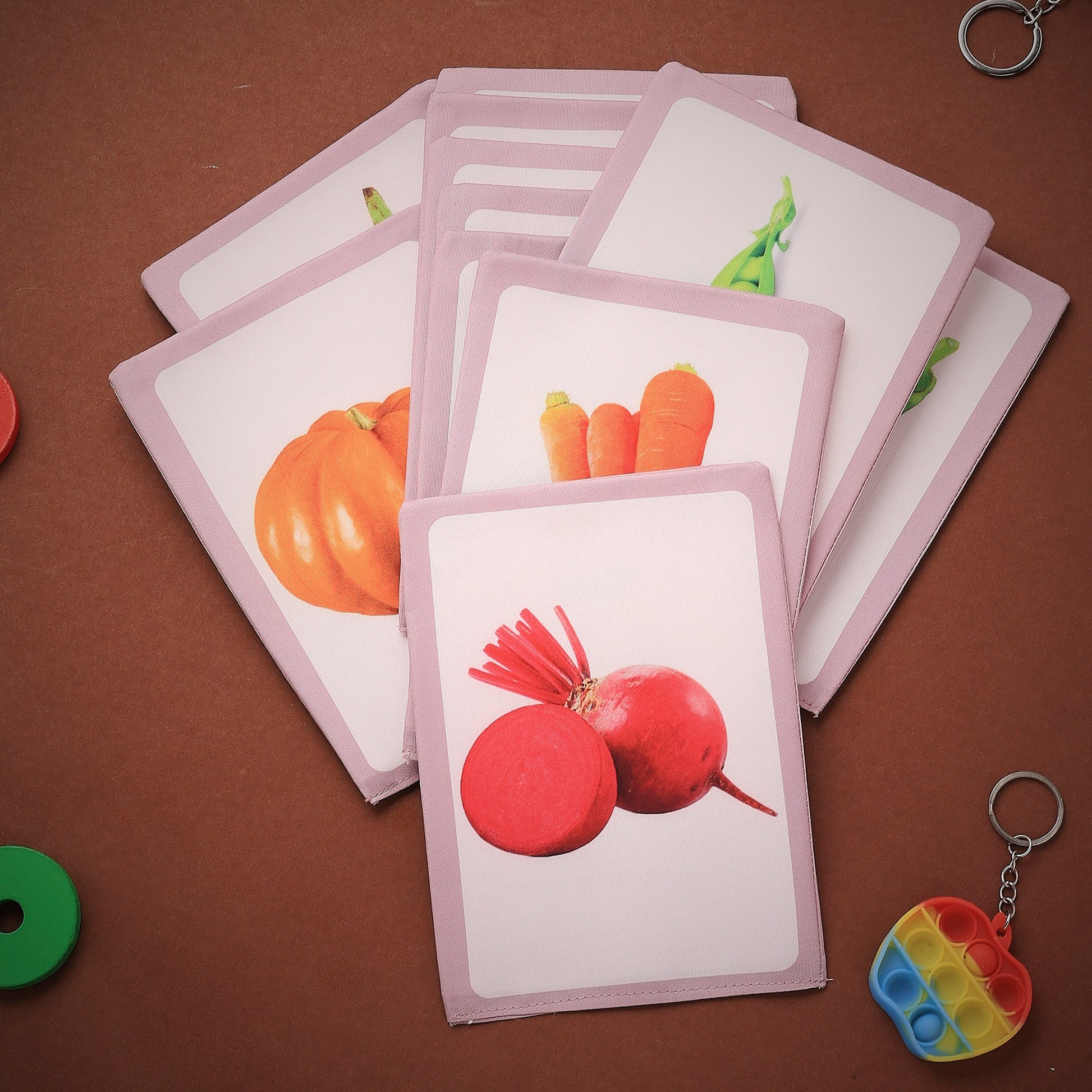 Cloth Vegetable Flash Cards | Early Learning & Fun