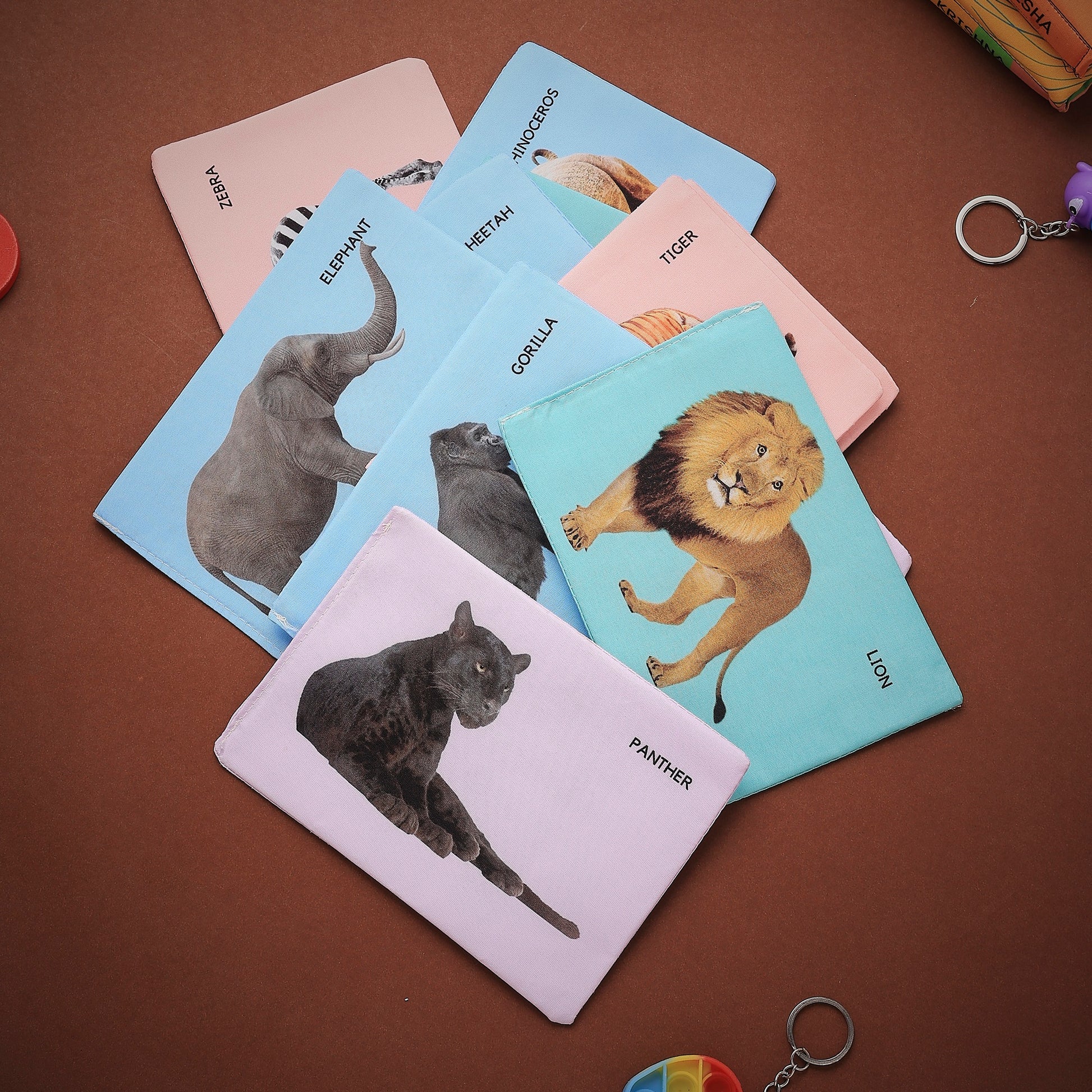 Cloth Wild Animal Flash Cards | Early Learning & Brain Play