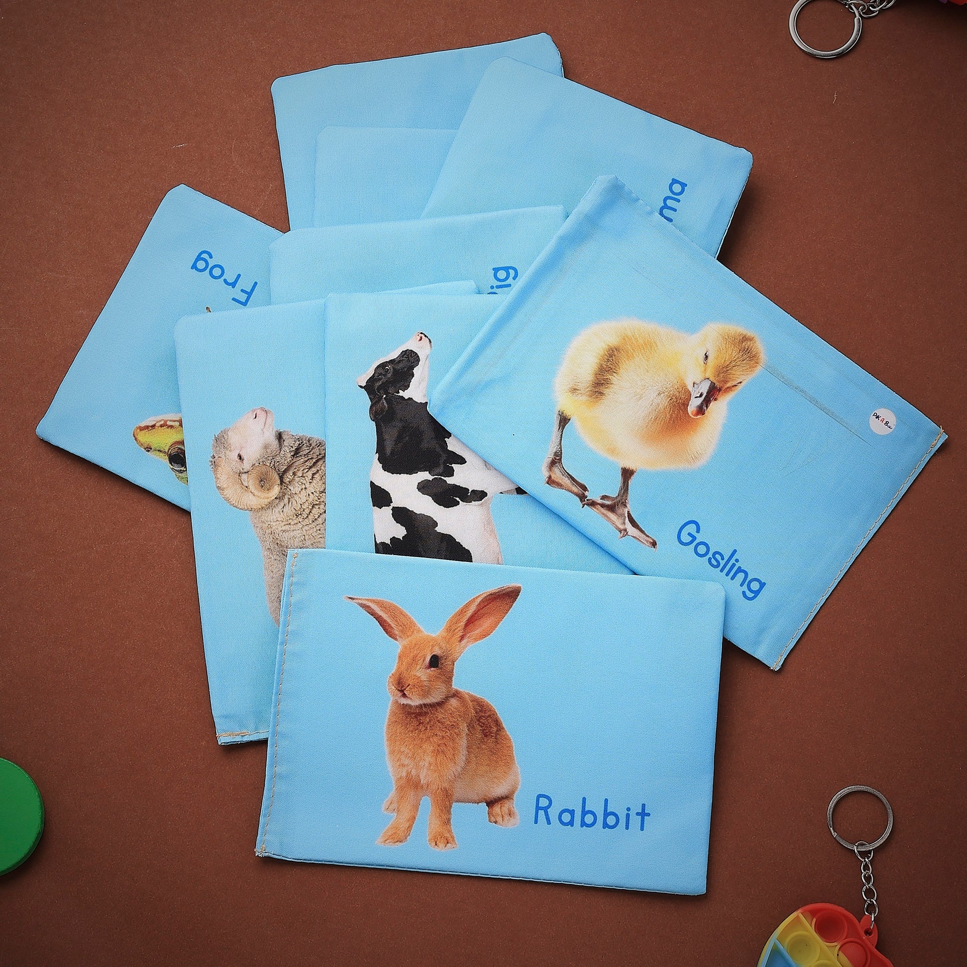 Cloth Farm Animal Flash Cards | Early Learning & Brain Fun