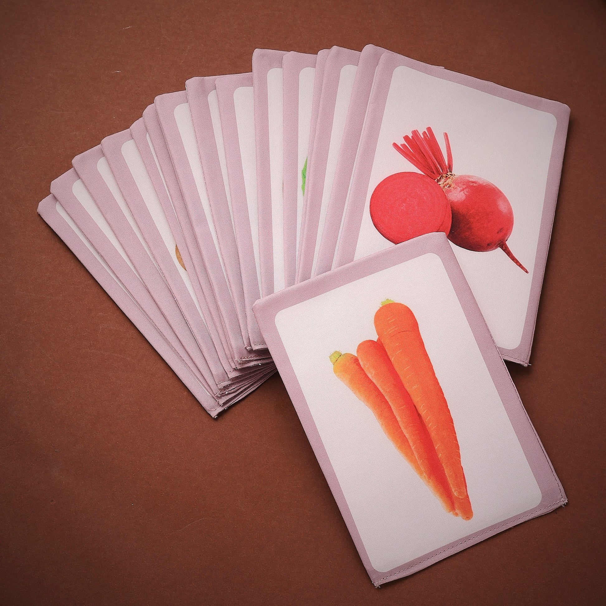 Cloth Vegetable Flash Cards | Early Learning & Fun