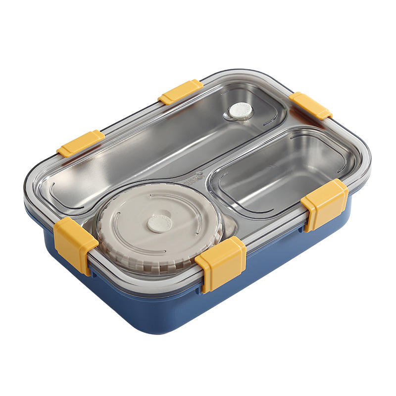 KoiKawaii Steel Lunch Box | 750ml Tiffin + 150ml Soup Bowl with Spoon for Kids & Adults – 2 Compartments + Dibbi