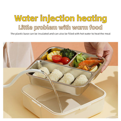 Surplus Animal Eye 3 Grid Steel Bento Lunch Box 1120ml Leakproof with Spoon & Salad Cup