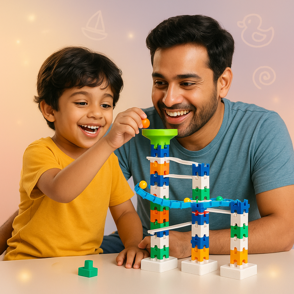 Marble Run Set – 58-Piece DIY Track & Ball Slide Toy
