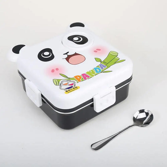 Panda Bento Box Lunch Stainless Steel Leakproof For Kids Office School Adults Mealtime