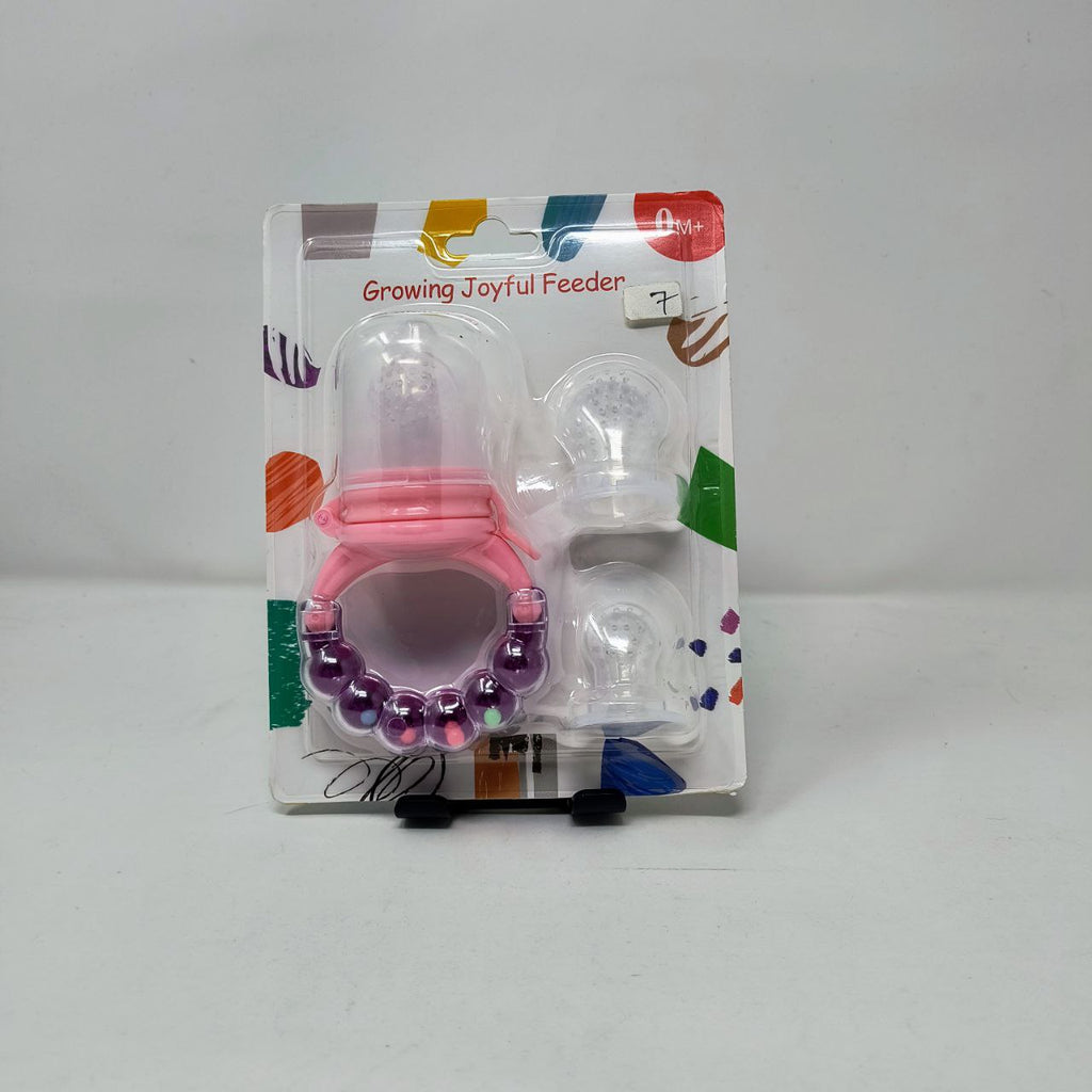 Fruit & Veggie Rattle Pacifier Feeder | Safe Silicone Teether for Babies