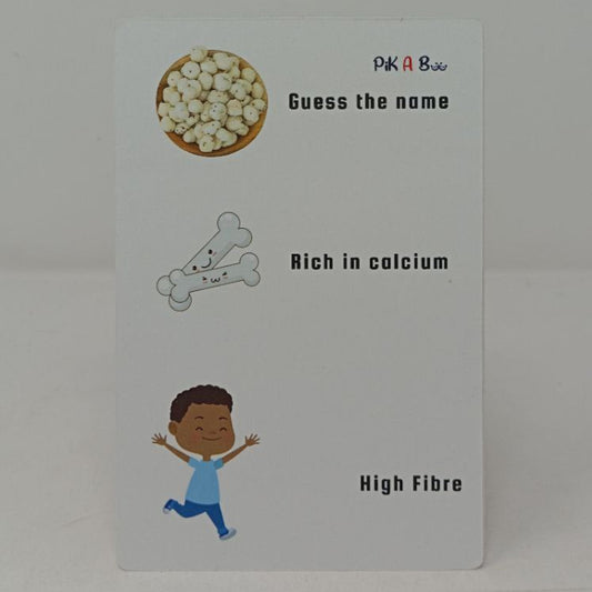 PiK A BOO Nuts and Seeds Flashcard For Kids, Toddlers, Babies | Early Learning Picture Flashcard | Preschool Educational Study Material