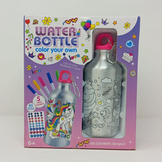 Coloring DIY 500 ML Water Bottle Art and Craft Kit - Dinosaur | Unicorn | Mermaid