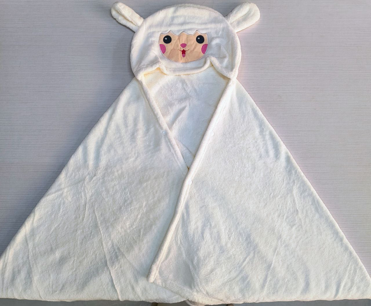 Soft Baby Hooded Bath Towels with Adorable Animal Face Designs – Cozy & Fun for Little Ones