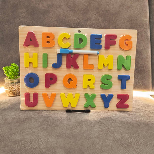 Foam 3D  Capital Alphabet Puzzle – ABC Letter Matching Puzzles for Toddlers with Reusable Slate Backside & Pen