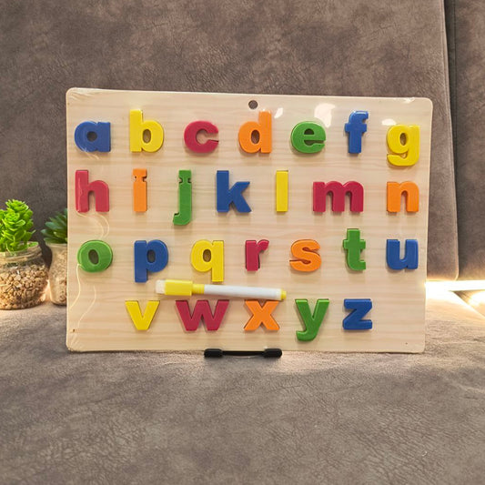 Small Alphabet Foam 3D Puzzle – ABC Letter Matching Puzzles for Toddlers with Reusable Slate Backside & Pen