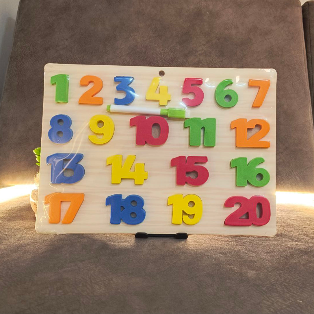 Numbers  Foam 3D Puzzle – Number Matching Puzzles for Toddlers with Reusable Slate Backside & Pen