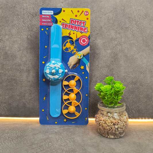 Spinning Flying Disc Slap Wristband Launcher and Slap Band Toy for Kids