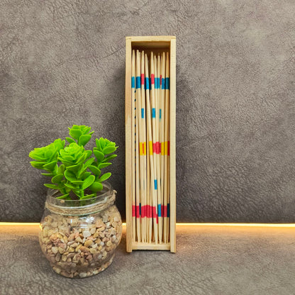 Mikado Pick-Up Sticks – Wooden Game for Kids & Family