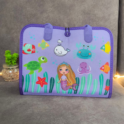 Mermaid Busy Quiet Book Bag - Montessori Activity Kit Early Education