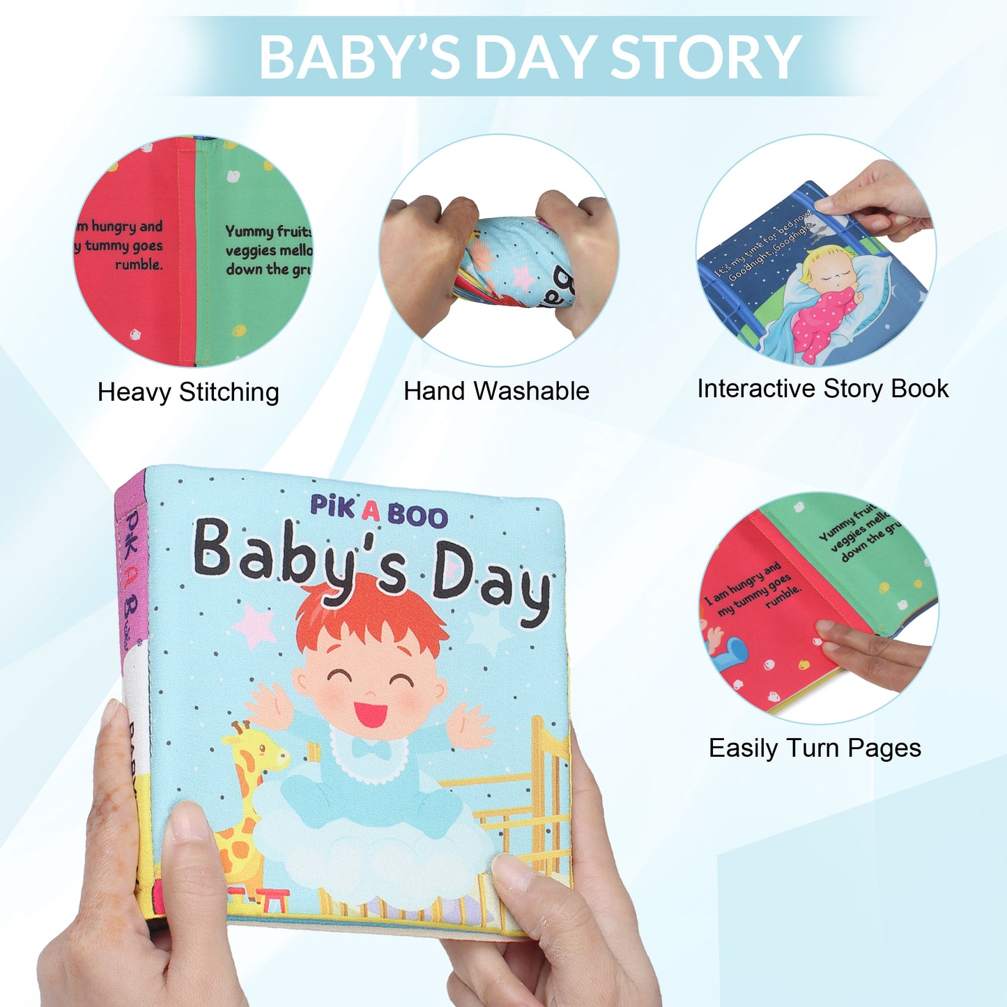 Ritual Cloth Book Combo Bundle - Hanuman Chalisa, Mealtime, Krishna & Baby's Day (4-Book Set)