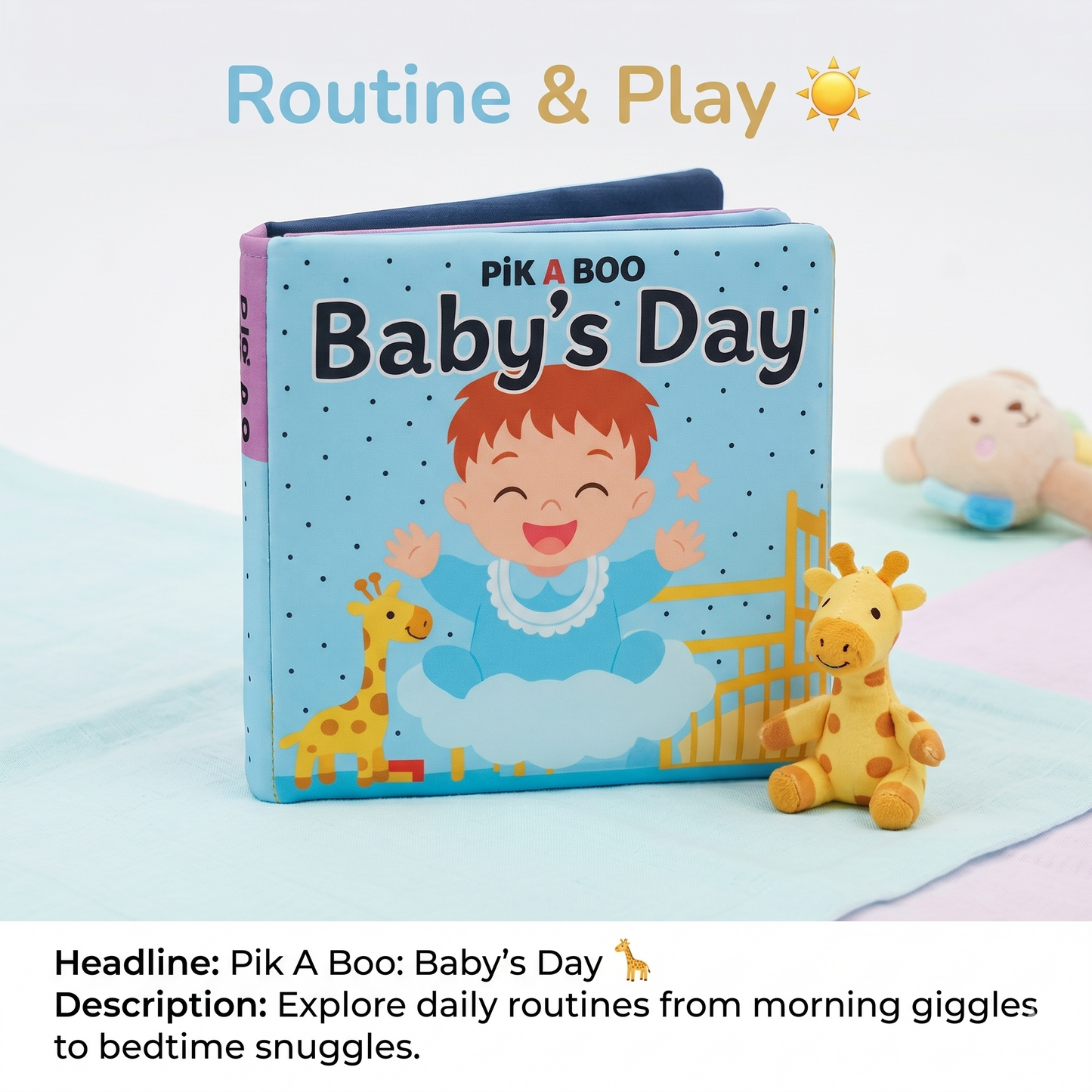 3 Cloth Books Combo - Baby's Day, Mealtime & Peek-A-Boo | 3-Book Set