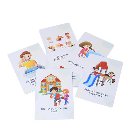 Positive Morning Beginning Set - Habit Tracker & Good Habits Flash Cards