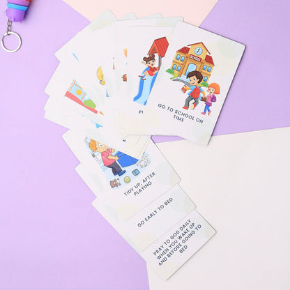 Positive Morning Beginning Set - Habit Tracker & Good Habits Flash Cards