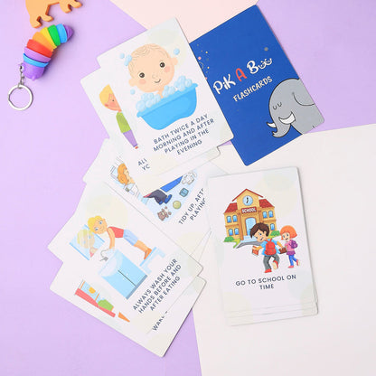 Positive Morning Beginning Set - Habit Tracker & Good Habits Flash Cards