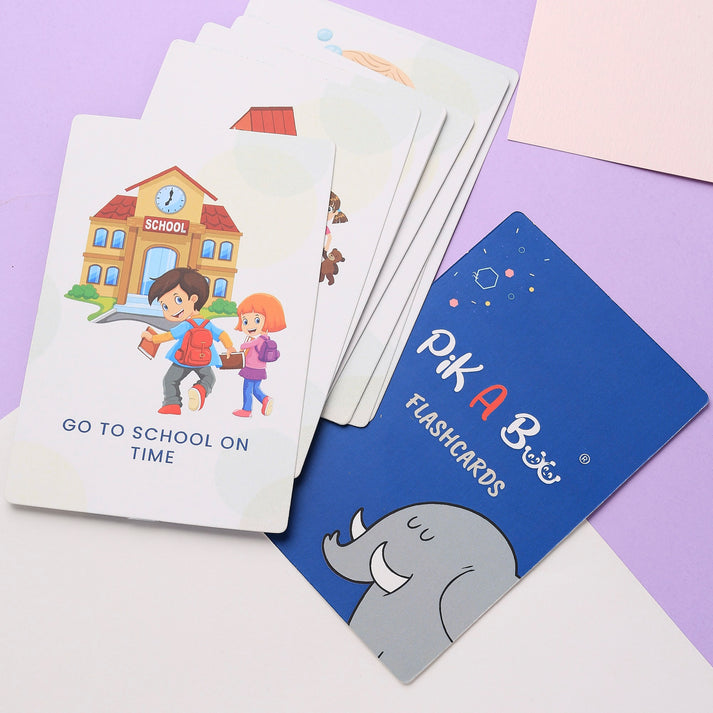 Positive Morning Beginning Set - Habit Tracker & Good Habits Flash Cards