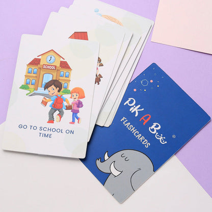 Positive Morning Beginning Set - Habit Tracker & Good Habits Flash Cards