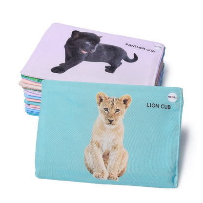 PiK A BOO Cloth Wild Animal Flash Cards | Early Learning & Brain Play