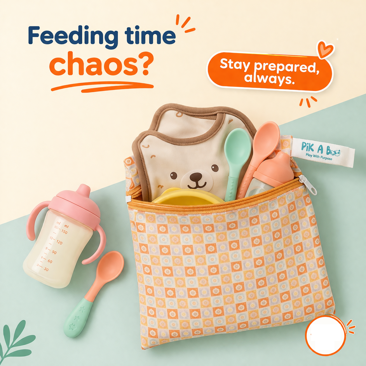 PiK A BOO Multi-Utility Bag | Front Zip Pouch for All & Everyday Use