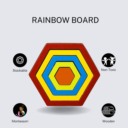 Rainbow 5 Colour Jigsaw Puzzle Set – Brain-Boosting Toy for Kids (Any 1)
