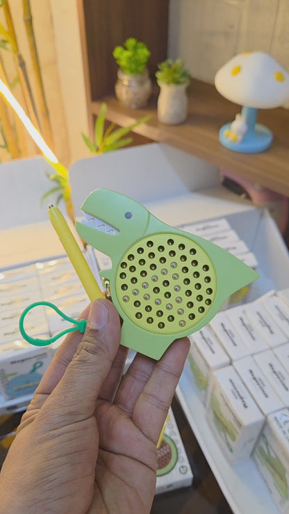 Yellow Dino Magnetic Board Drawing Keychain – Montessori Fidget