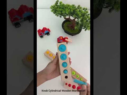 Knob Cylindrical Wooden Montessori