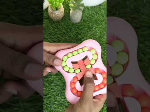Magic Bean Cube Puzzle Toy: Rotating Decompression Square with Small Beads & Creative Shape Ball Game for Kids