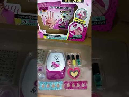 Nail art polish set for Girls. Emoji Pedicure and Manicure Kit, Nail Kit for Girls