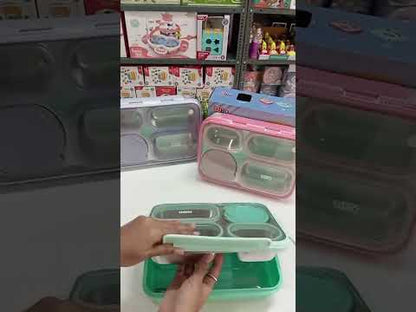 4 Grid Insulated Bento Stainless Steel Leakproof Lunch Box 1000ML