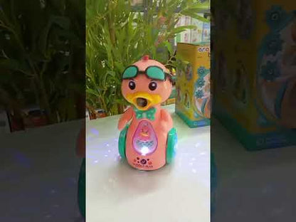 Bubble Machine Duck with Music and Light Automatic Bubble Maker Toy