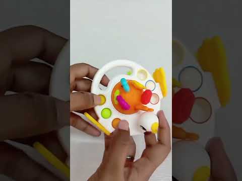 Duck Pull String Teething Toy for Babies - Sensory Montessori Travel Toy