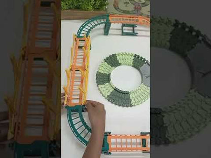 Dinosaur Adventure World Flexible Electric Creative DIY Rail Track Play Set Toy for Kids