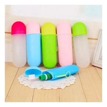 Compact Travel Toothbrush Case – Portable Plastic Holder for Dental Hygiene