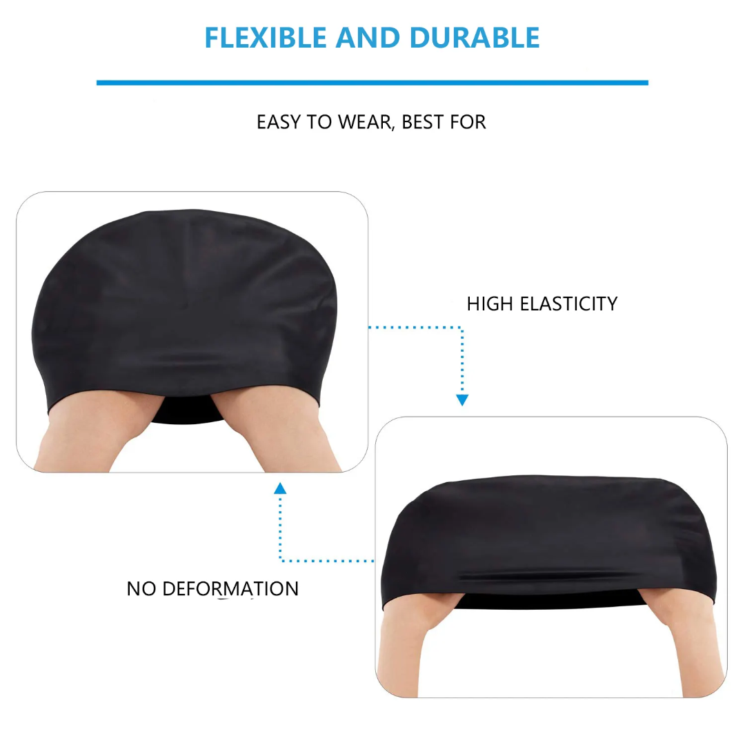 Unisex Silicone Swim Caps – Non-Slip Durable Pool Hats for Racing & Training