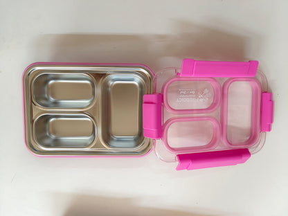 Tokyo Table Stainless Steel Lunch Box – 3 Compartment Leakproof Tiffin