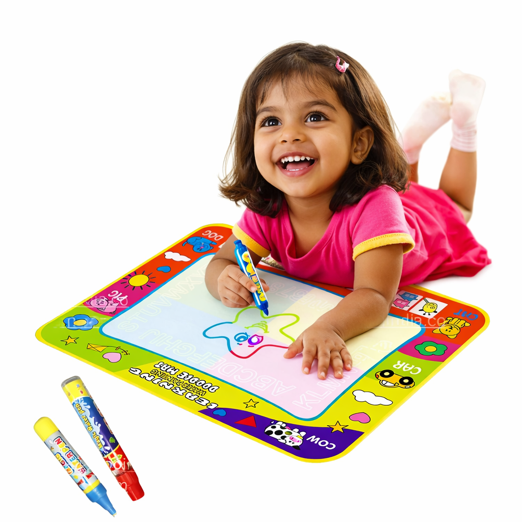 Water Doodle Mat with Pen Holder – Reusable Fun