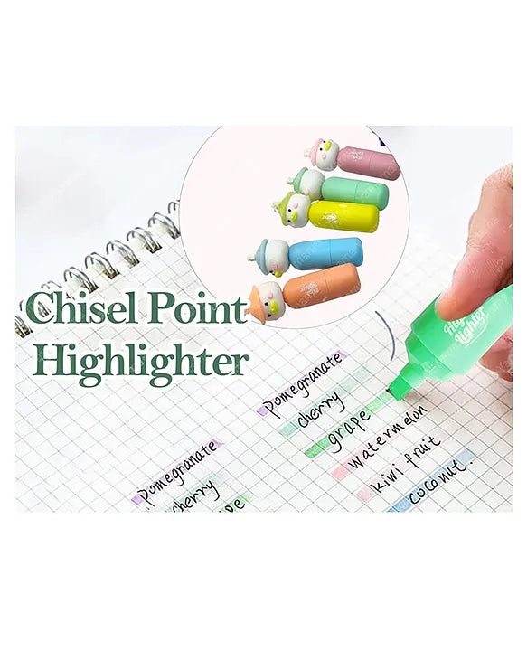 Dudu Duck Highlighter Pen – Cute Pastel Stationery for Kids