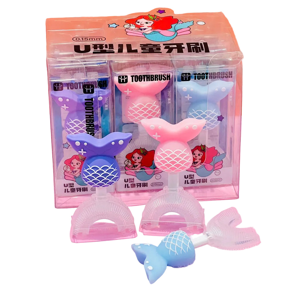 Mermaid U Shape Silicone Tooth brush Safe for Infants