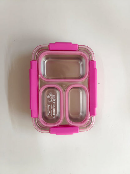 Tokyo Table Stainless Steel Lunch Box – 3 Compartment Leakproof Tiffin