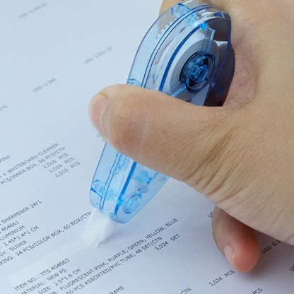 Set of 2 8m Strip Correction Tape – Multipurpose with Front Cap