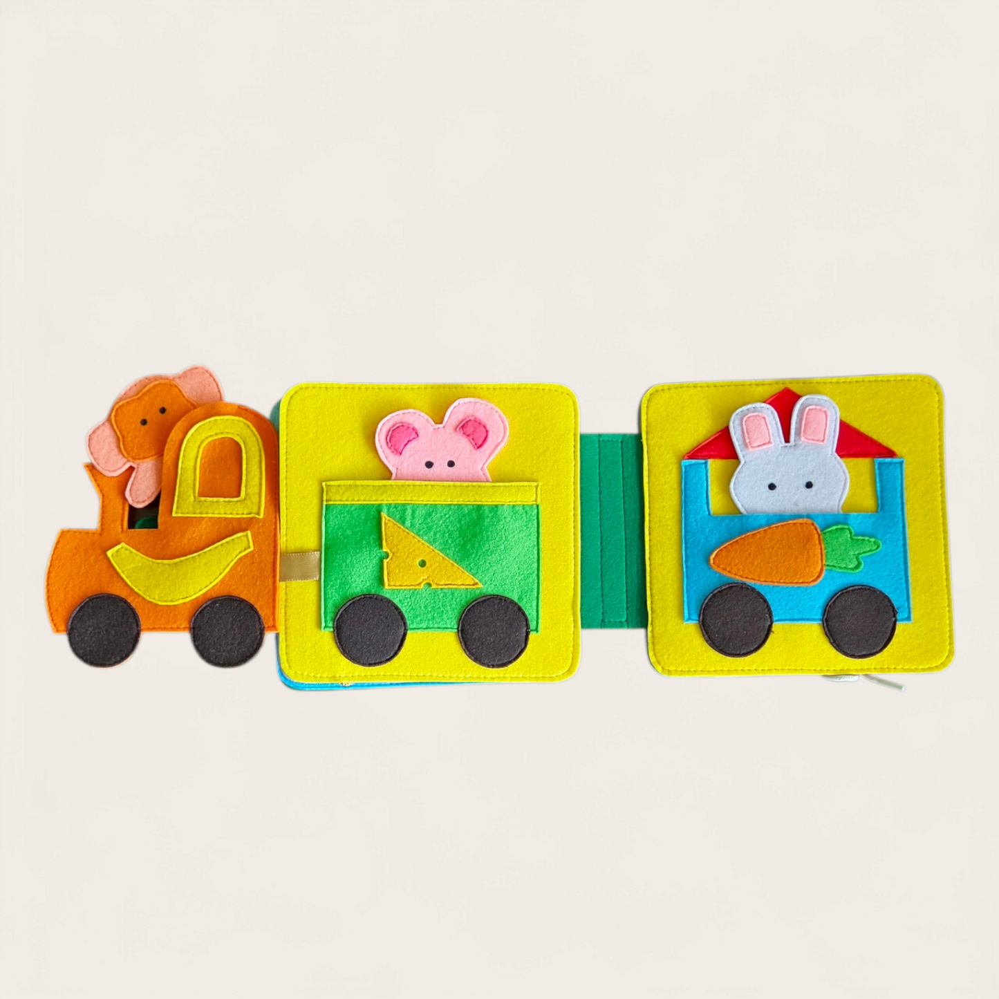Baby Busy Book for Toddlers Aged 6-24 Months - Fun Activity Fabric Quiet Book