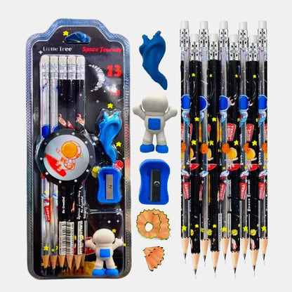 Space-Themed Stationery Set for Kids – 13-Piece Party Favor Return Gift Box