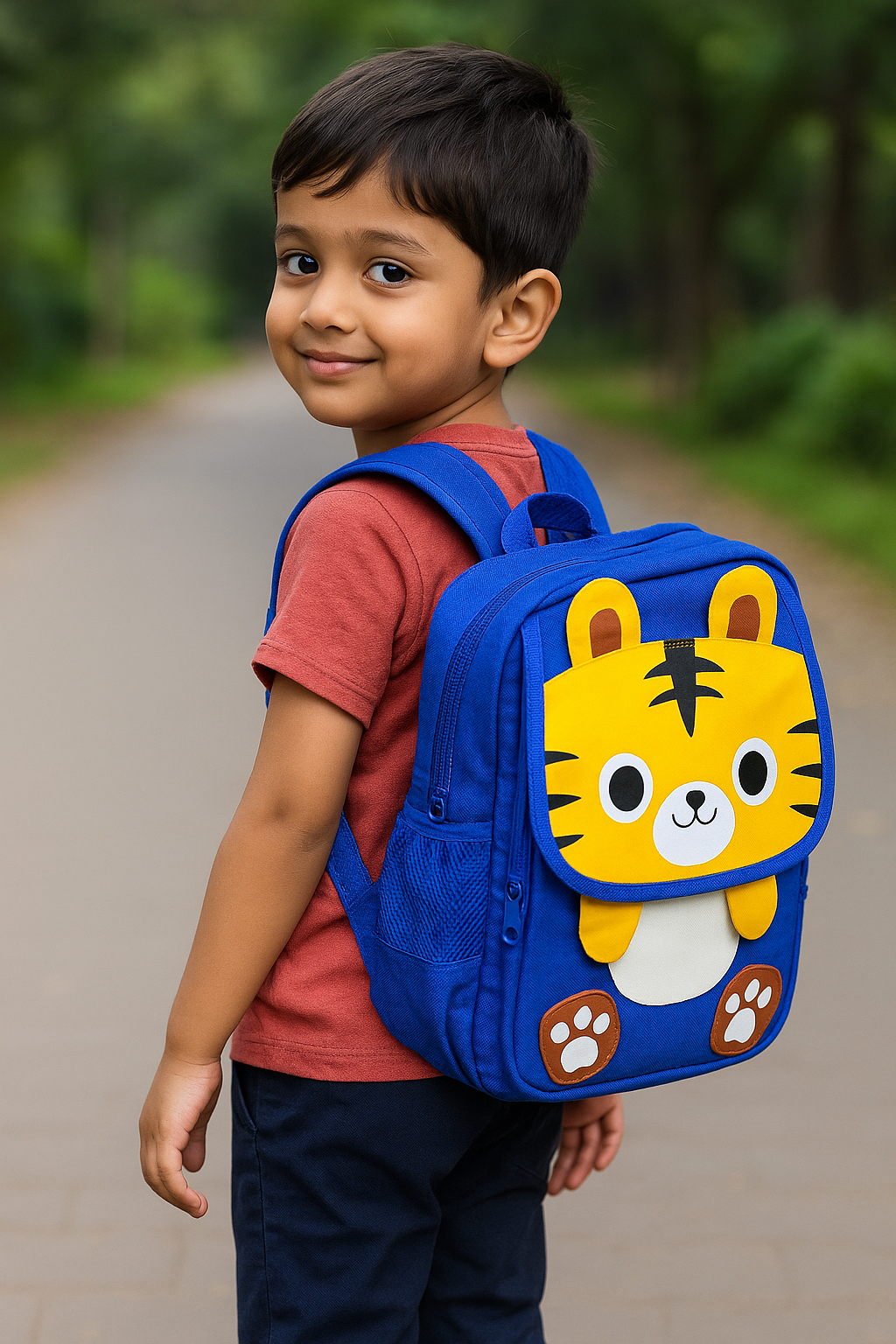 Tiger Flap Bag for Kids – Cute & Spacious Animal Design