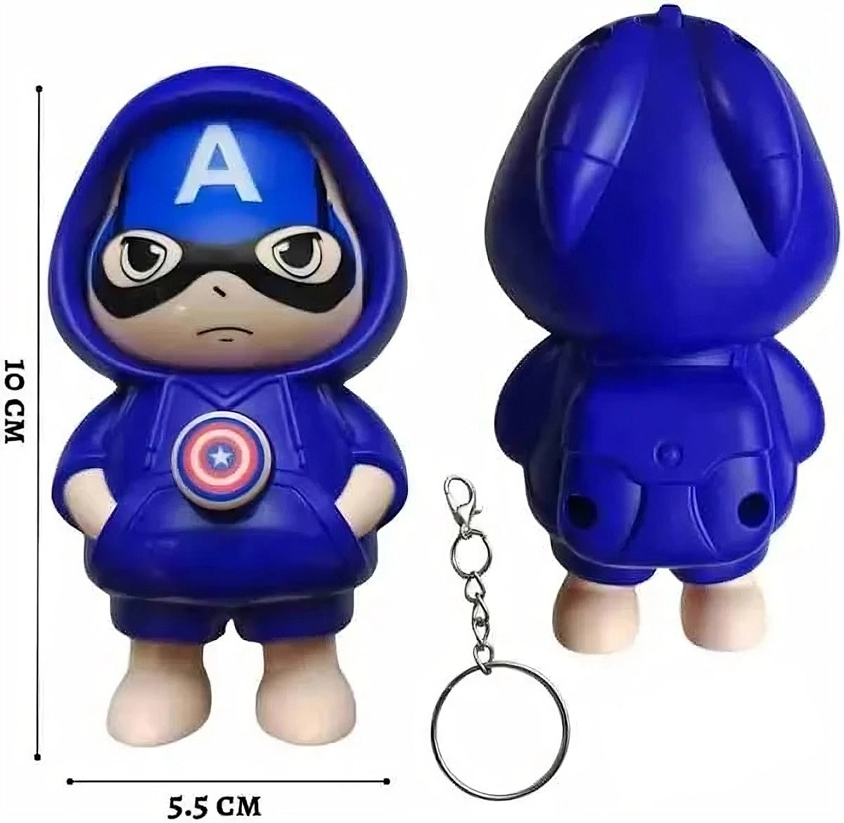 Face Changing Keychain – Blue Hero Cartoon Toy