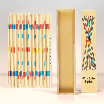 Mikado Pick-Up Sticks – Wooden Game for Kids & Family