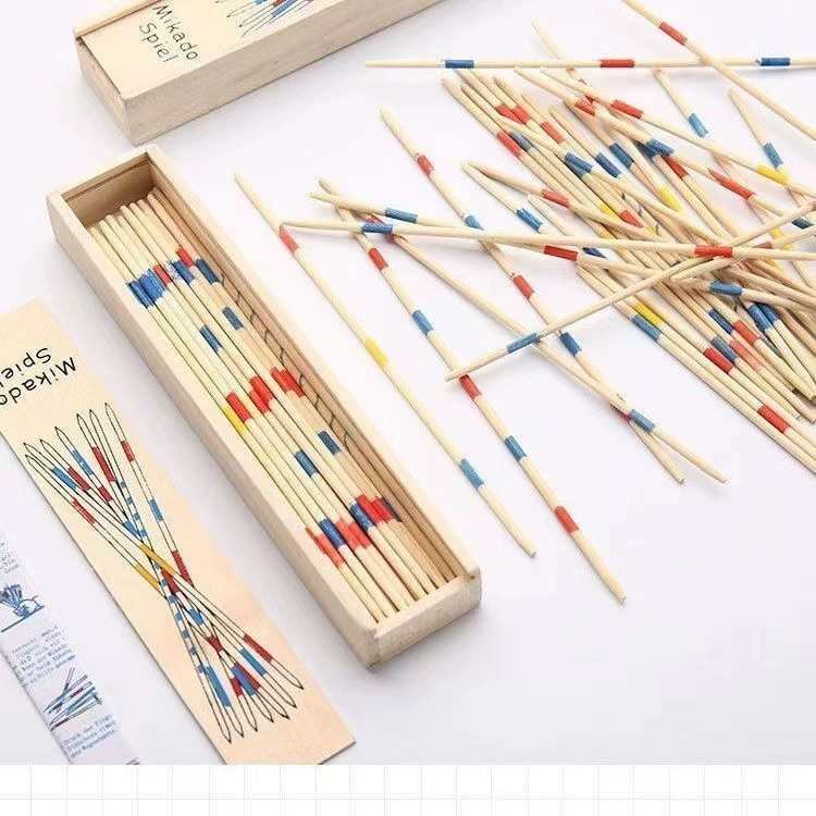 Mikado Pick-Up Sticks – Wooden Game for Kids & Family